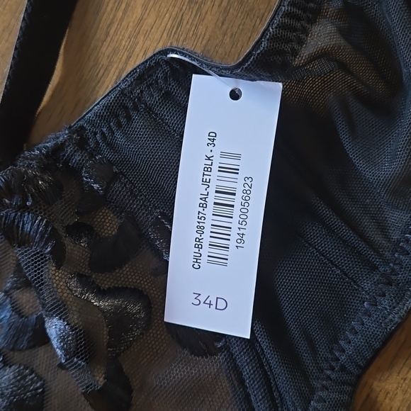 NWT Adore Me Tiana unlined bra and panties, 34D and size large panties - Picture 2 of 7